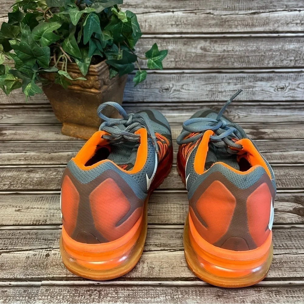 Nike AirMax Gray and Orange Running Shoe Mens Size 11